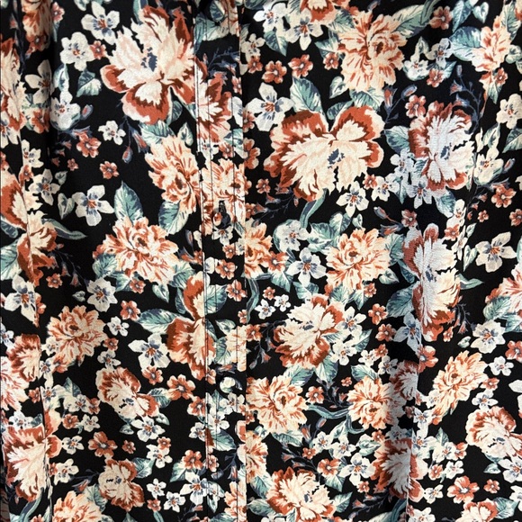 LC Lauren Conrad Floral Button Down Blouse Women’s XL - Gorgeous - Picture 5 of 14